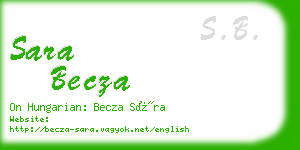 sara becza business card